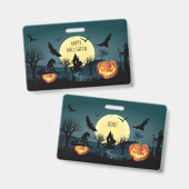 Halloween Nacht Feest Carnaval Trendy Badge (Voor- en achterkant)