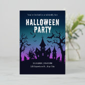 Halloween Nacht Feest Uitnodiging (Staand Voorkant)