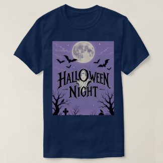 Halloween Nacht Geest Maan Begraafplaats T-shirt