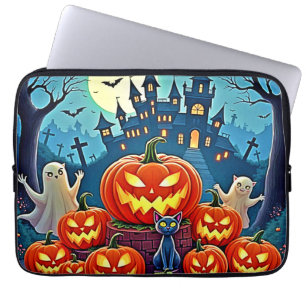 Halloween Nacht: Griezelfun Kunst Laptop Sleeve