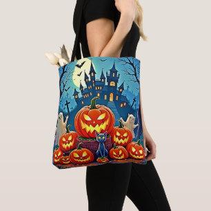 Halloween Nacht: Griezelfun Kunst Tote Bag