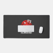 Halloween Nacht Griezelige Begraafplaats Vector Bureaumat (Keyboard & Muis)