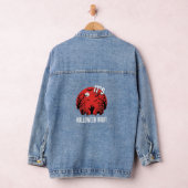 Halloween Nacht Griezelige Begraafplaats Vector Denim Jacket (Hangar)