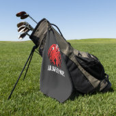 Halloween Nacht Griezelige Begraafplaats Vector Golfhanddoek (Groen)