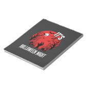Halloween Nacht Griezelige Begraafplaats Vector Notitieblok (Linkerzijde)