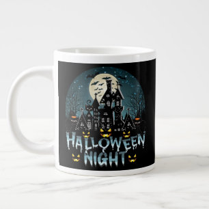 Halloween nacht grote koffiekop