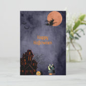 Halloween nacht Halloween Kaart (Staand voorkant)