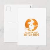 Halloween Nacht Heksenrit Briefkaart (Voorkant / Achterkant)