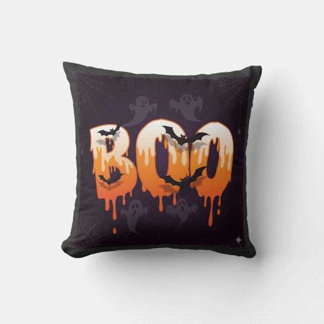 Halloween Nacht Illustratie Kussen (Voorkant)
