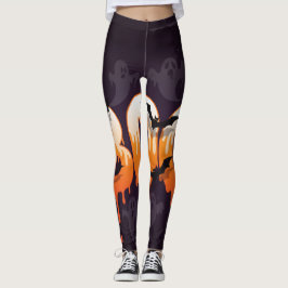 Halloween Nacht Illustratie Leggings