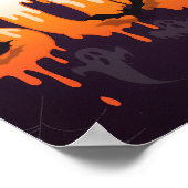 Halloween Nacht Illustratie Poster (Hoek)