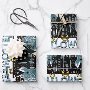 Halloween nacht inpakpapier vel