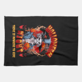 Halloween nacht is er geen plek om te schuilen theedoek (Horizontaal)