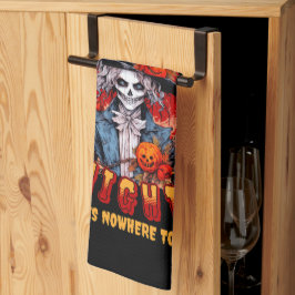 Halloween nacht is er geen plek om te schuilen theedoek