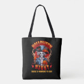 Halloween nacht is er geen plek om te schuilen tote bag (Achterkant)