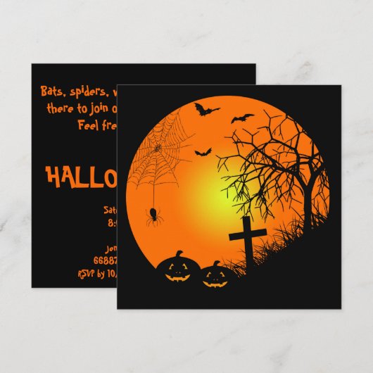 Halloween nacht kaart (Voorkant / Achterkant)