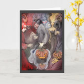 ** Halloween nacht ** Kaart (Gele Bloem)