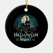Halloween nacht keramisch ornament (Voorkant)