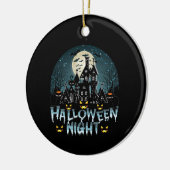 Halloween nacht keramisch ornament (Links)