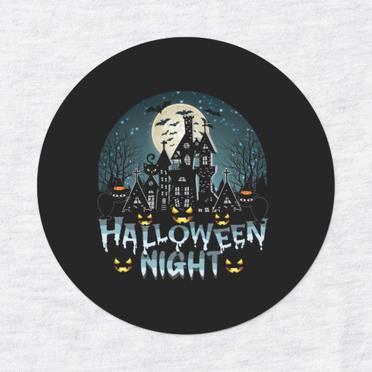 Halloween nacht labels (Design 1)
