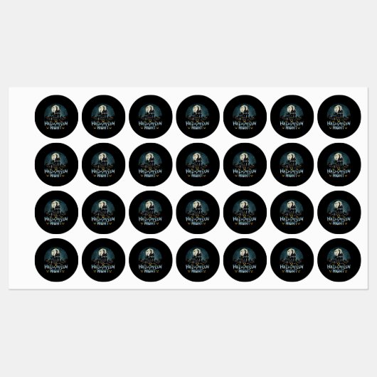 Halloween nacht labels (Vel)