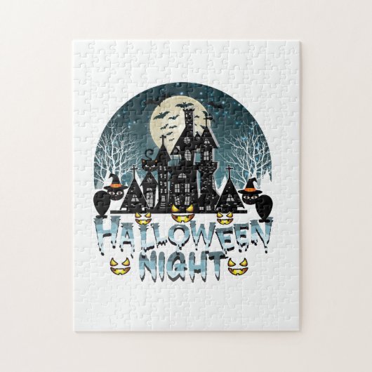 Halloween nacht legpuzzel (Verticaal)