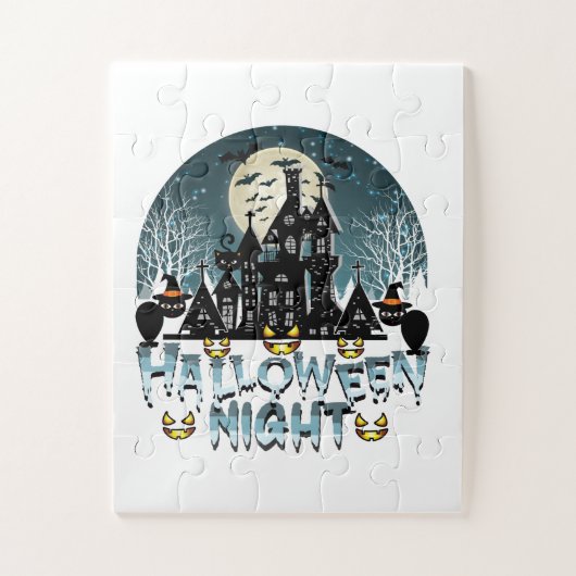 Halloween nacht legpuzzel (Verticaal)