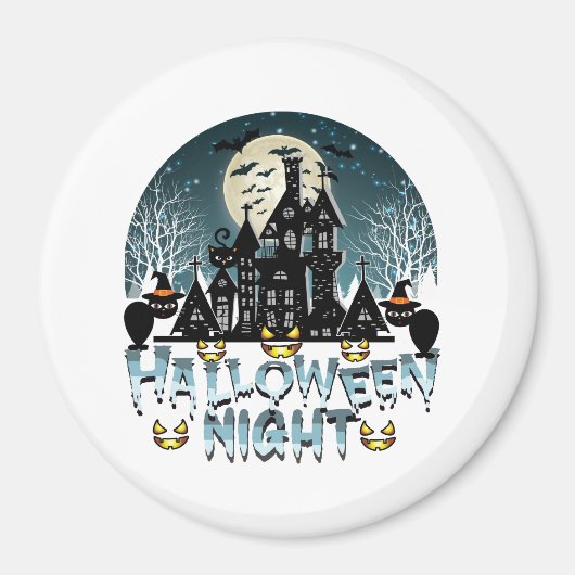 Halloween nacht magneet (Voorkant)