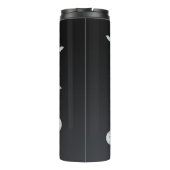 Halloween nacht met spookhuis, vleermuizen, pompoe thermosbeker (Achterkant)