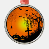 Halloween nacht metalen ornament (Voorkant)