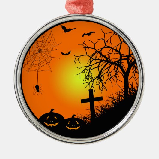 Halloween nacht metalen ornament (Voorkant)