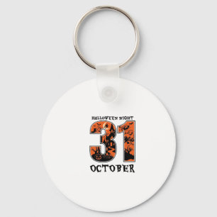 Halloween Nacht Oktober Gehekst Huis Heks Pompoen Sleutelhanger