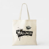 Halloween nacht ontwerp Canvas tas (Achterkant)