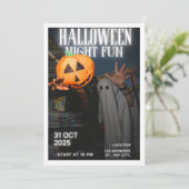 Halloween Nacht Plezier Kaart (Staand voorkant)