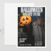 Halloween Nacht Plezier Kaart (Voorkant / Achterkant)