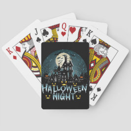 Halloween nacht pokerkaarten