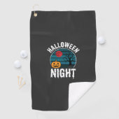 Halloween Nacht Pompoen Boom Vector Golfhanddoek (Insitu)