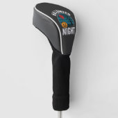 Halloween Nacht Pompoen Boom Vector Golfheadcover (Schuin)