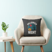 Halloween Nacht Pompoen Boom Vector Kussen (Stoel)