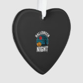 Halloween Nacht Pompoen Boom Vector Ornament (voorkant)