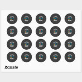 Halloween Nacht Pompoen Boom Vector Ronde Sticker (Vel)