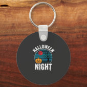Halloween Nacht Pompoen Boom Vector Sleutelhanger (Voorkant)