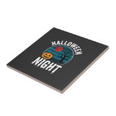 Halloween Nacht Pompoen Boom Vector Tegeltje (Zijkant)