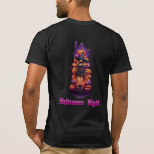 Halloween nacht (pompoen) t-shirt