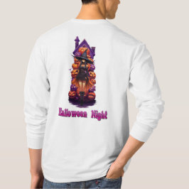 Halloween nacht (pompoen) t-shirt