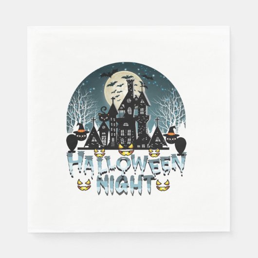 Halloween nacht servet (Voorkant)