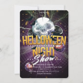 Halloween Nacht Show Disco Schedel Kaart (Voorkant)