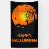 Halloween nacht spandoek (Verticaal)