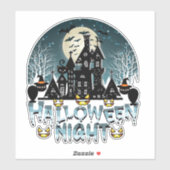 Halloween nacht sticker (Vel)