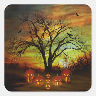 Halloween nacht Stickers